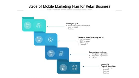Steps Of Mobile Marketing Plan For Retail Business Ppt PowerPoint Presentation Icon Show PDF