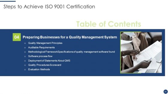 Steps To Achieve ISO 9001 Certification Ppt PowerPoint Presentation Complete With Slides