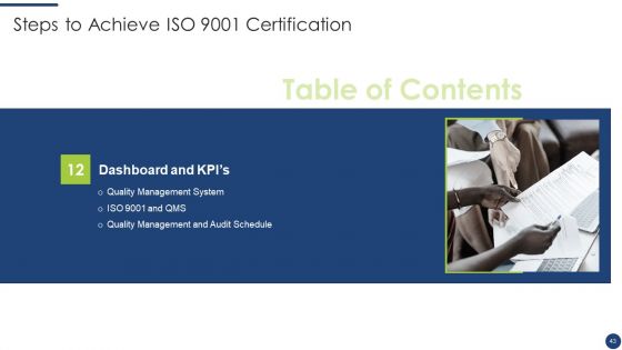 Steps To Achieve ISO 9001 Certification Ppt PowerPoint Presentation Complete With Slides