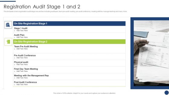 Steps To Achieve ISO 9001 Certification Registration Audit Stage 1 And 2 Pictures PDF