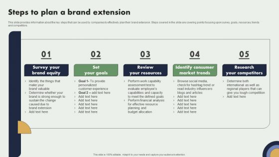 Steps To Plan A Brand Extension Brand Expansion Plan Structure PDF
