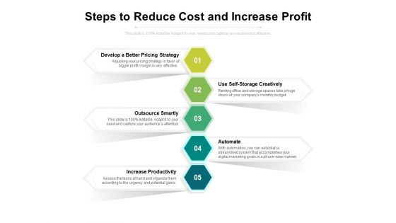 Steps To Reduce Cost And Increase Profit Ppt PowerPoint Presentation Pictures Structure PDF