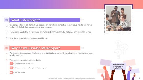 Stereotypes Adverse Effects At Workplace Unconscious Bias Training Ppt
