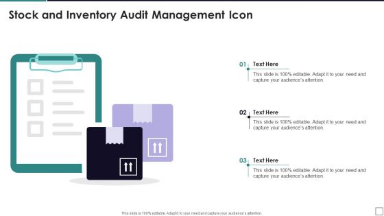 Stock And Inventory Audit Management Icon Sample PDF