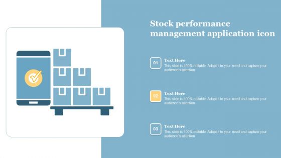 Stock Performance Management Application Icon Introduction PDF