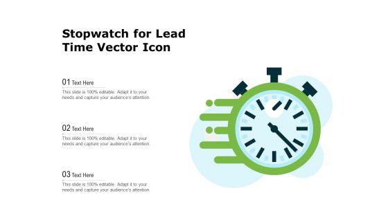 Stopwatch For Lead Time Vector Icon Ppt PowerPoint Presentation Show Pictures PDF