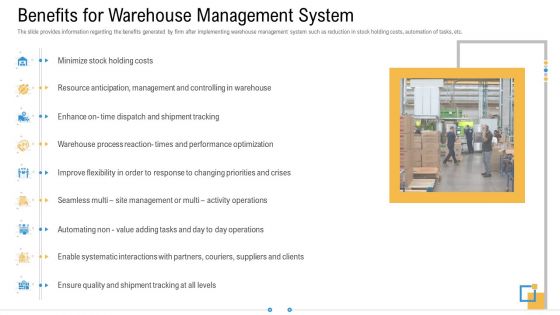 Storage Logistics Benefits For Warehouse Management System Diagrams PDF