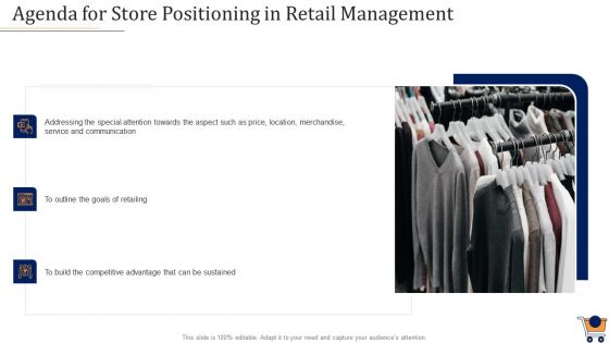 Store Positioning In Retail Management Agenda For Store Positioning In Retail Management Mockup PDF