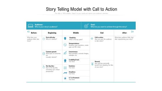 Story Telling Model With Call To Action Ppt PowerPoint Presentation File Model PDF