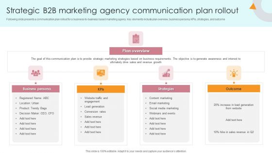 Strategic B2B Marketing Agency Communication Plan Rollout Mockup PDF Strategic B2B Marketing Agency Communication Plan Rollout Mockup PDF