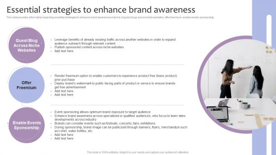 Strategic Brand Management Essential Strategies To Enhance Brand Awareness Infographics PDF Strategic Brand Management Essential Strategies To Enhance Brand Awareness Infographics PDF