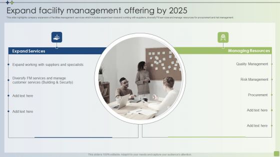 Strategic FM Services Expand Facility Management Offering By 2025 Ppt PowerPoint Presentation File Portfolio PDF