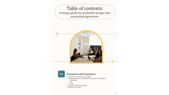 Strategic Guide For Profitable Merger And Acquisition Agreement Template