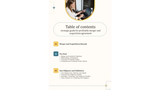 Strategic Guide For Profitable Merger And Acquisition Agreement Template