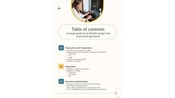 Strategic Guide For Profitable Merger And Acquisition Agreement Template