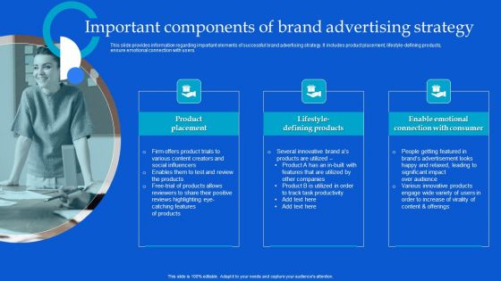 Strategic Guide To Build Brand Personality Important Components Of Brand Advertising Strategy Infographics PDF