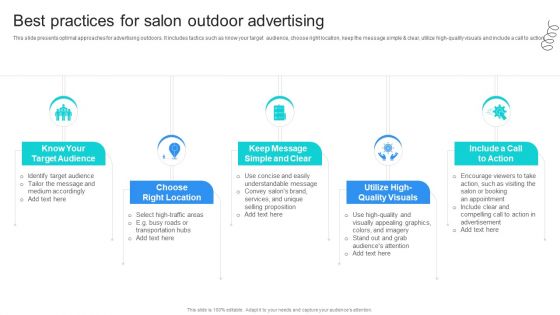 Strategic Marketing For Hair And Beauty Salon To Increase Best Practices For Salon Outdoor Clipart PDF