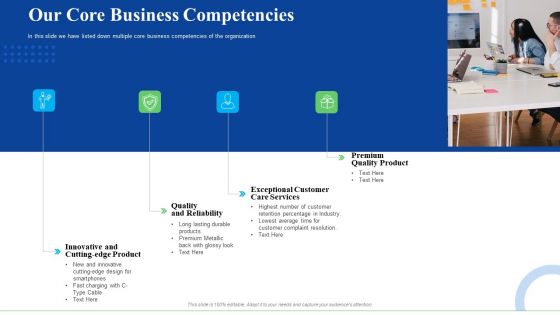 Strategic Plan For Business Expansion And Growth Our Core Business Competencies Mockup PDF