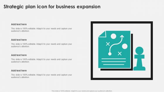 Strategic Plan Icon For Business Expansion Slide Ppt PowerPoint Presentation Styles Examples PDF