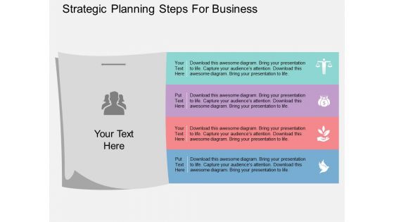 Strategic Planning Steps For Business Powerpoint Template