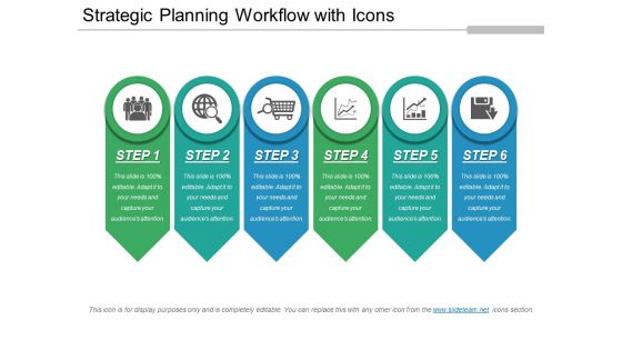 Strategic Planning Workflow With Icons Ppt PowerPoint Presentation Infographics Graphics