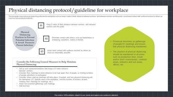 Strategic Playbook Sustaining Business During Pandemic Physical Distancing Protocol Demonstration PDF