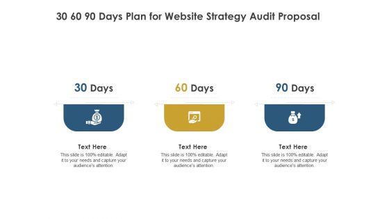 Strategic SEO Audit 30 60 90 Days Plan For Website Strategy Audit Proposal Graphics PDF