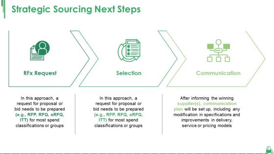 Strategic Sourcing Next Steps Ppt PowerPoint Presentation Infographics Example