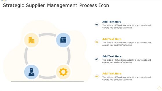Strategic Supplier Management Process Icon Portrait PDF