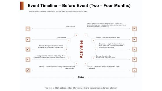 Strategies For Organizing Events Event Timeline Before Event Two Four Months Ppt File Gridlines PDF Strategies For Organizing Events Event Timeline Before Event Two Four Months Ppt File Gridlines PDF