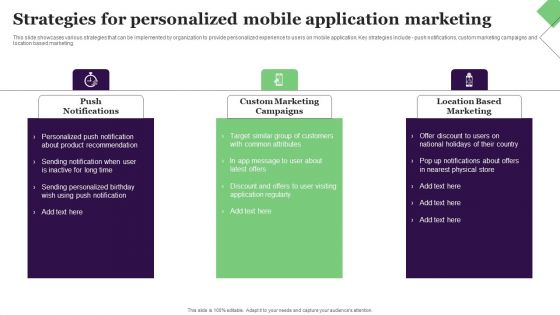 Strategies For Personalized Mobile Application Marketing Pictures PDF Strategies For Personalized Mobile Application Marketing Pictures PDF