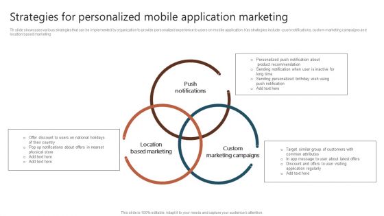 Strategies For Personalized Mobile Application Marketing Ppt Infographics Gallery PDF Strategies For Personalized Mobile Application Marketing Ppt Infographics Gallery PDF