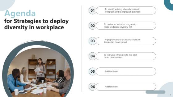 Strategies To Deploy Diversity In Workplace Ppt PowerPoint Presentation Complete Deck With Slides