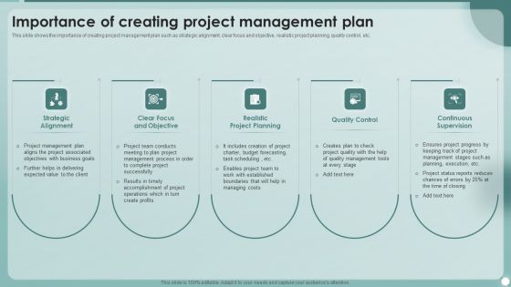 Strategies To Enhance Project Management Process Importance Of Creating Project Management Plan Rules PDF