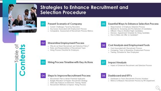 Strategies To Enhance Recruitment And Selection Procedure Ppt PowerPoint Presentation Complete Deck With Slides