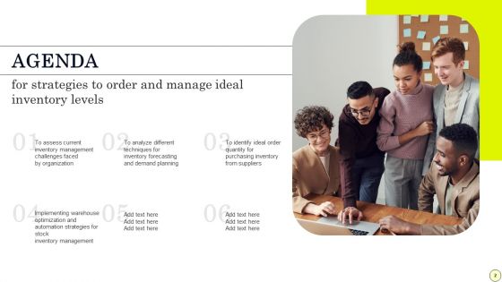 Strategies To Order And Manage Ideal Inventory Levels Ppt PowerPoint Presentation Complete Deck With Slides