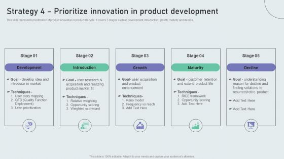 Strategy 4 Prioritize Innovation In Product Development Techniques To Build Private Label Brand Rules PDF