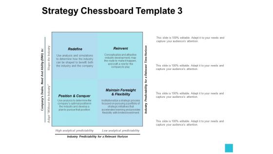 Strategy Chessboard Redefine Maintain Foresight And Flexibility Ppt PowerPoint Presentation Ideas Graphics