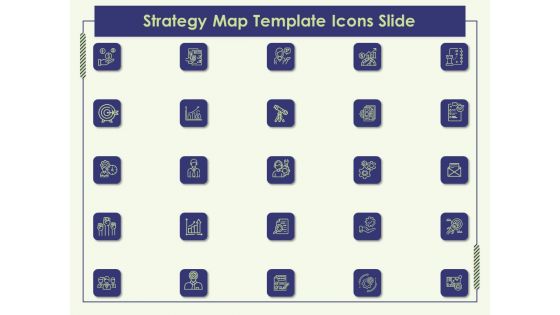 Strategy Map Template Icons Slide Ppt Portfolio Themes PDF