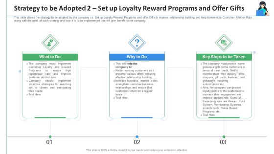 Strategy To Be Adopted 2 Set Up Loyalty Reward Programs And Offer Gifts Ppt Infographic Template PDF