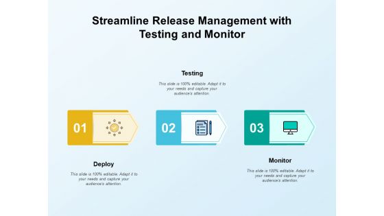 Streamline Release Management With Testing And Monitor Ppt PowerPoint Presentation Ideas Tips PDF