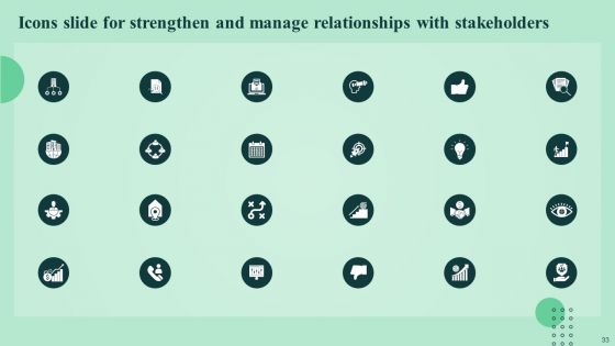Strengthen And Manage Relationships With Stakeholders Ppt PowerPoint Presentation Complete Deck With Slides