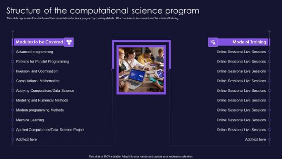 Structure Of The Computational Science Program Mockup PDF