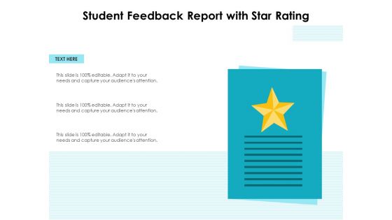 Student Feedback Report With Star Rating Ppt PowerPoint Presentation Summary Design Inspiration PDF