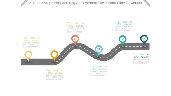 Success Steps For Company Achievement Powerpoint Slide Download