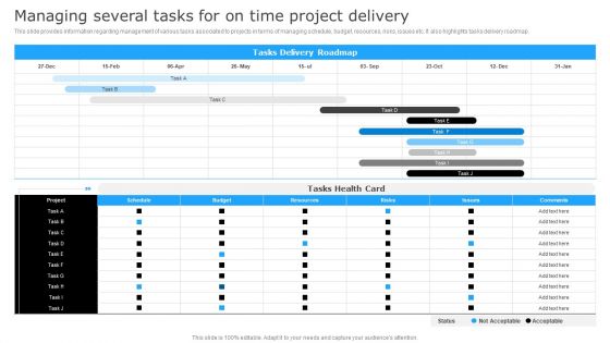 Successful Corporate Technique Enhancing Firms Performance Managing Several Tasks For On Time Project Delivery Designs PDF