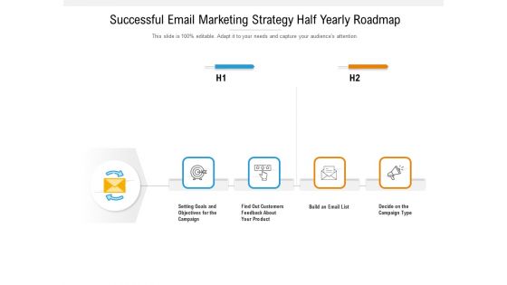Successful Email Marketing Strategy Half Yearly Roadmap Elements