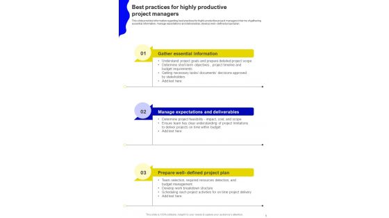 Successful Handling Of Project By Managers Template