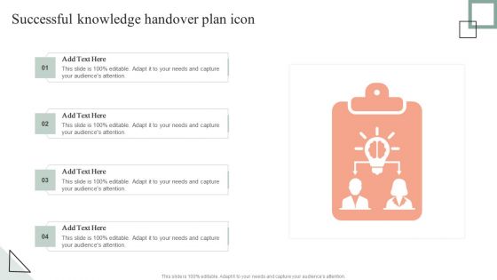 Successful Knowledge Handover Plan Icon Sample PDF