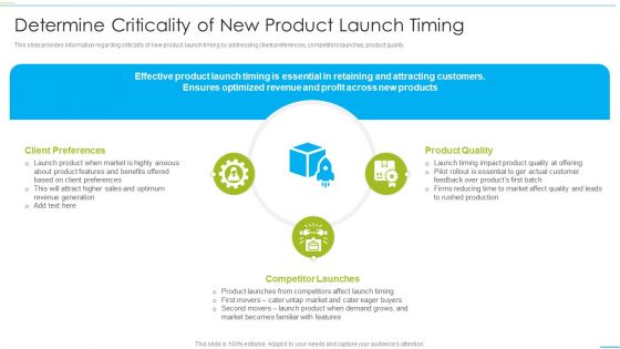Successful Product Inauguration Management Determine Criticality Of New Product Structure PDF